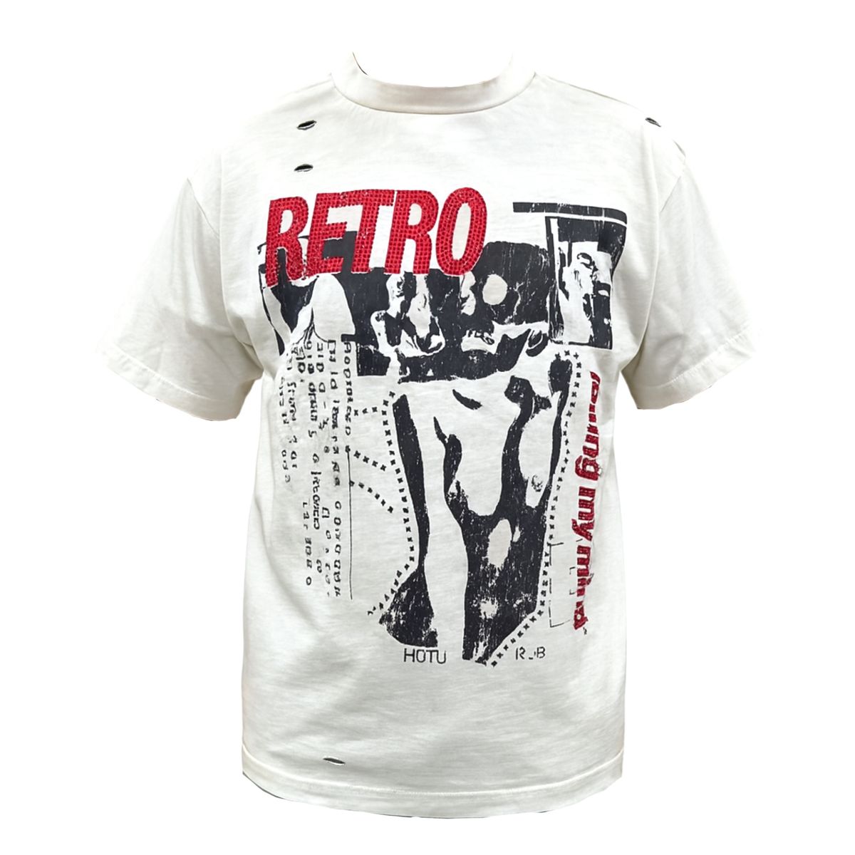 Retrovert Bone Crusher Rhinestone Tee