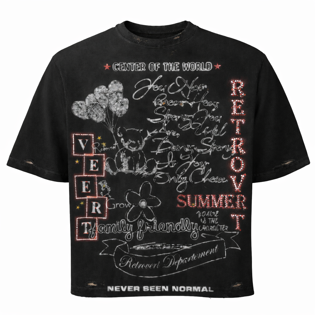 Retrovert Rhinestone Teddy Tee