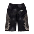 Retrovert Black Studded Flame Shorts