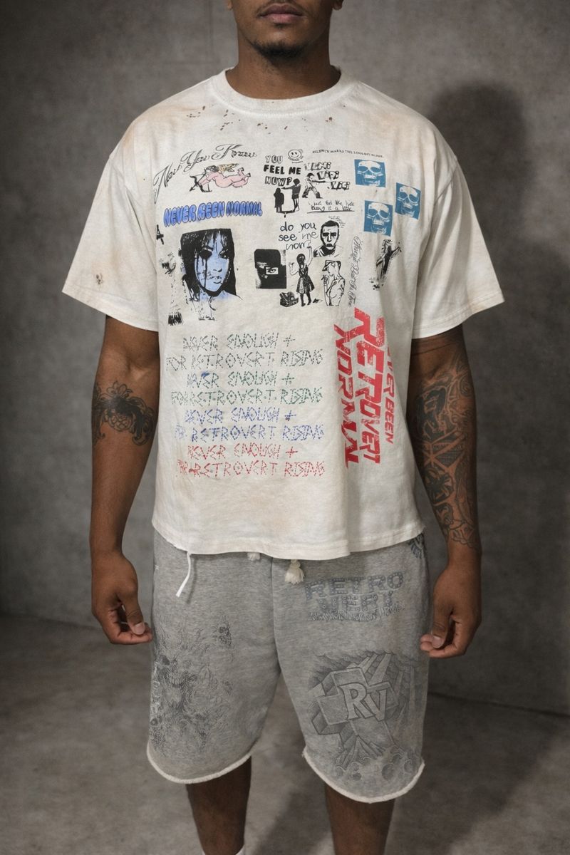 Retrovert Rhinestone Never Enough T-shirt