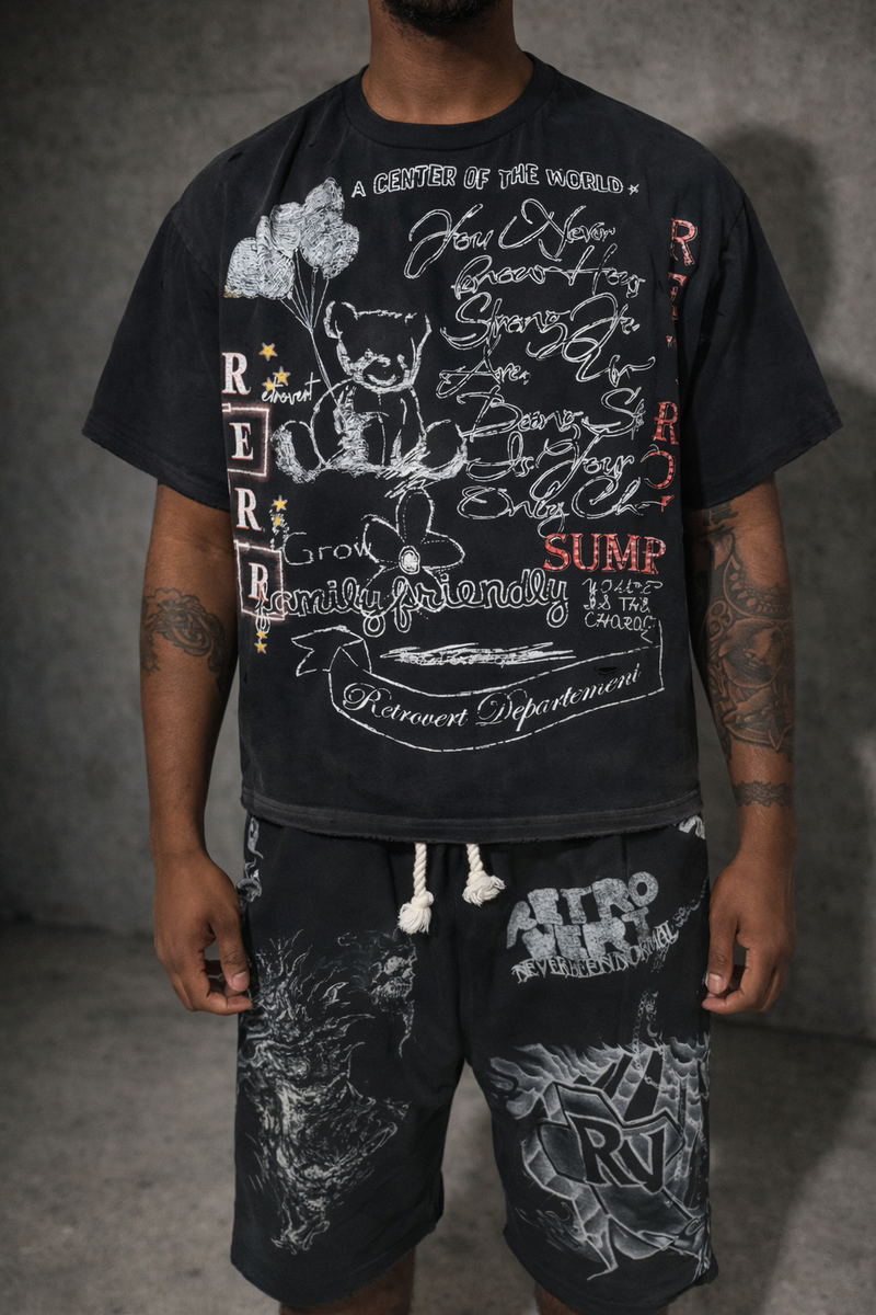 Retrovert Rhinestone Teddy Tee