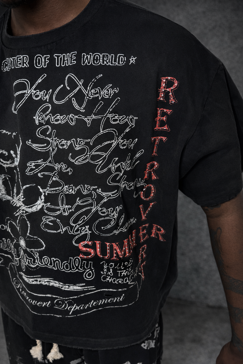 Retrovert Rhinestone Teddy Tee