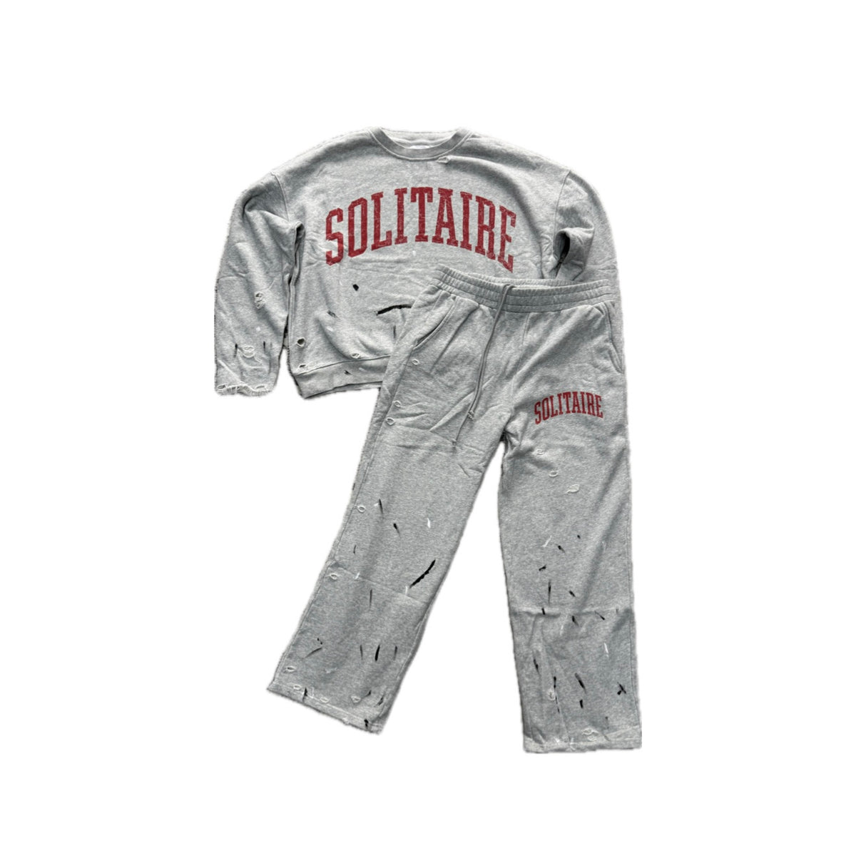 Solitaire Crew Set Grey/Red