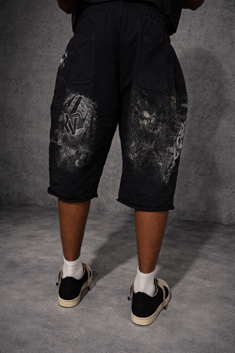 Retrovert Reaper Shorts Black