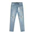 Purple Brand P002 Light Indigo Blowout Blue Jeans