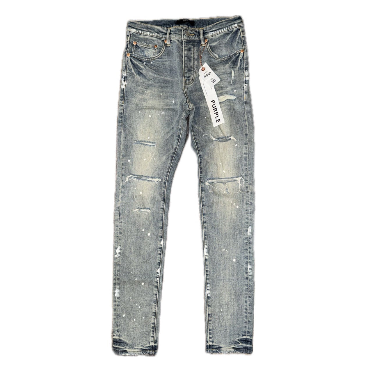 Purple Brand Light Indigo Paint Jeans