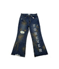 Forever Hungry Dark Blue Washed Studded Jeans