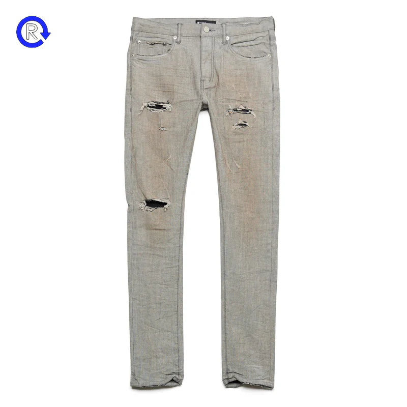 Purple Brand Reverse Grey Dirty Repair Jean