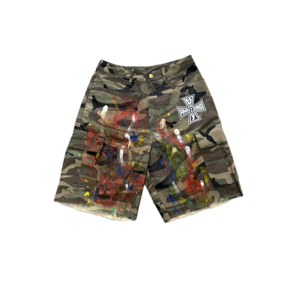Krazy Ambitions Camo Paint Shorts