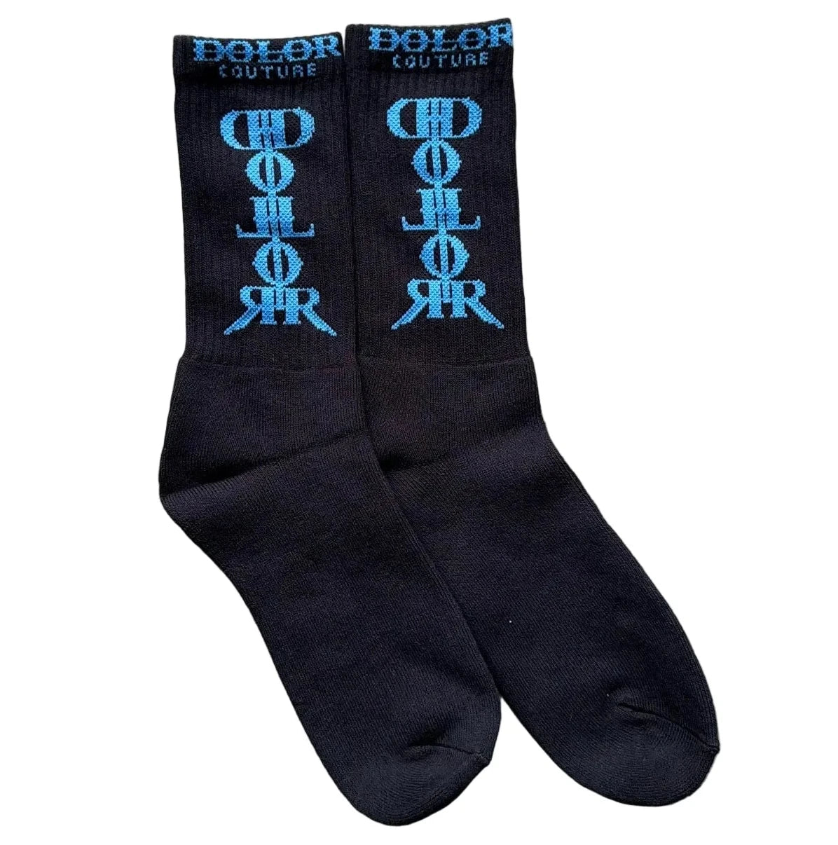 Dolor Couture Black/Blue Socks (Pack of 1 Pair)