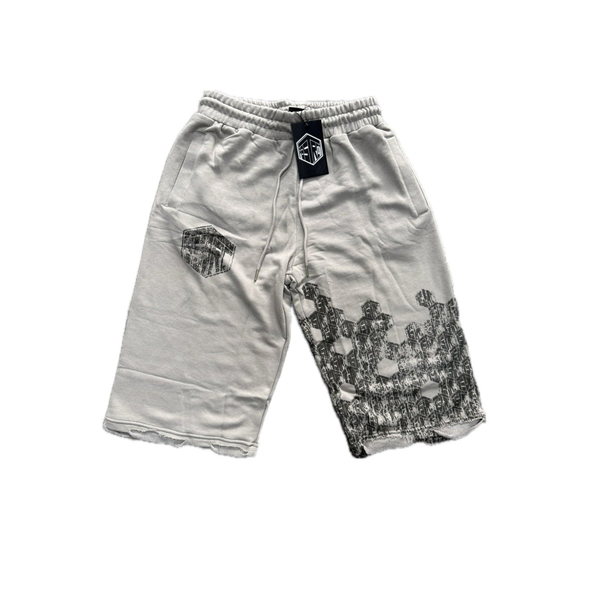 Abstract Clothing Club Tan Honeycomb 3/4 Shorts