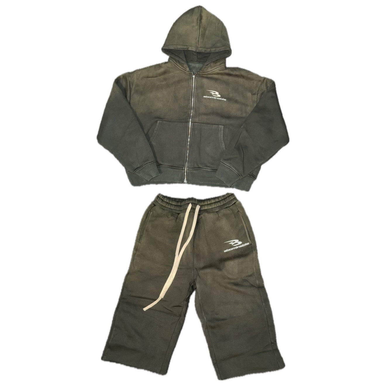 Abominable Olive Green Essentials Short Set