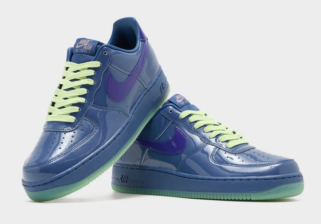 Nike Air Force 1 Low Patent Leather Mystic Navy Grape Ice