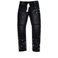 Purple Brand Black Resin Knee Slit Jeans