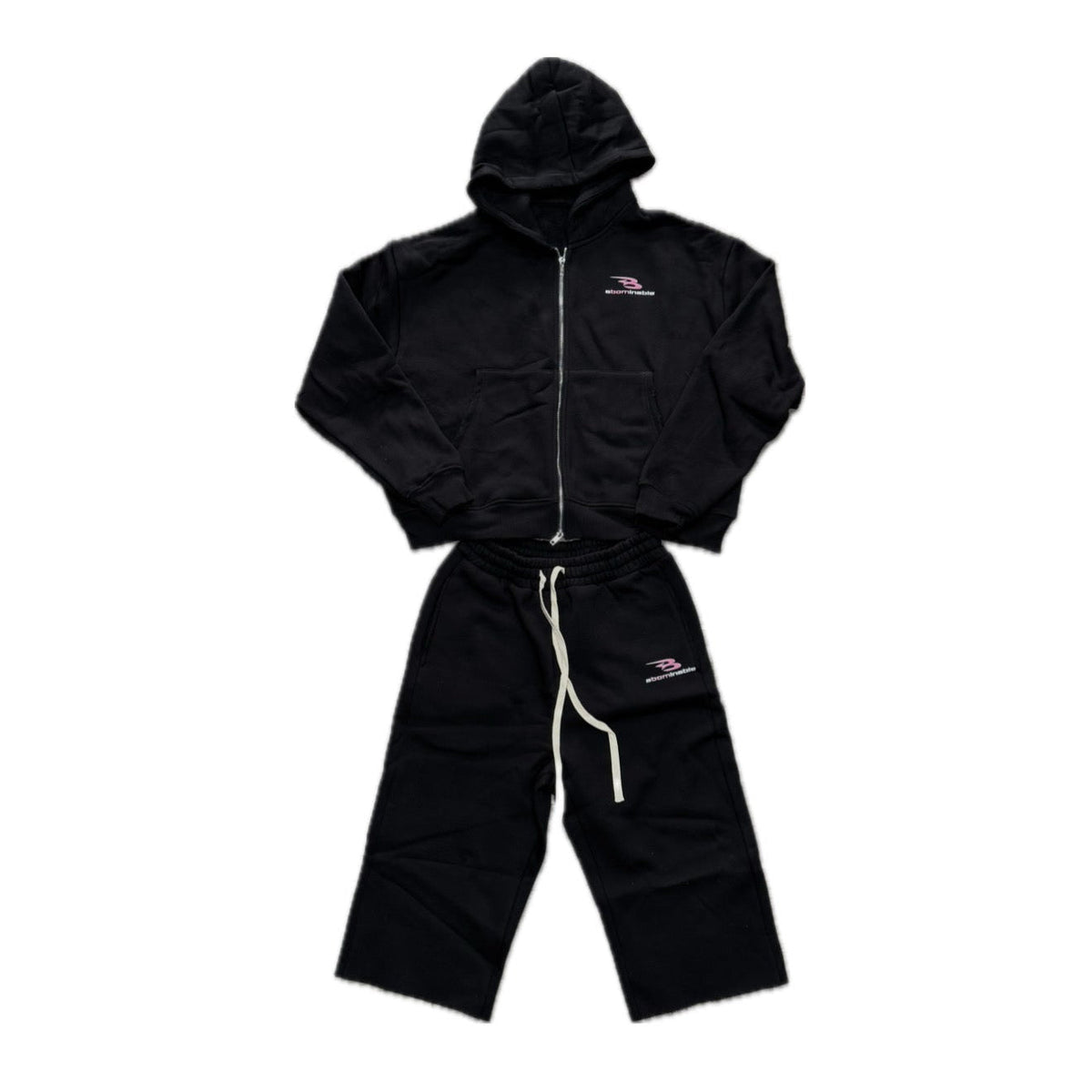 Abominable Blk/Pink Essential Short Set