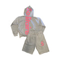 Solitaire Grey/Pink Cotton Short Set