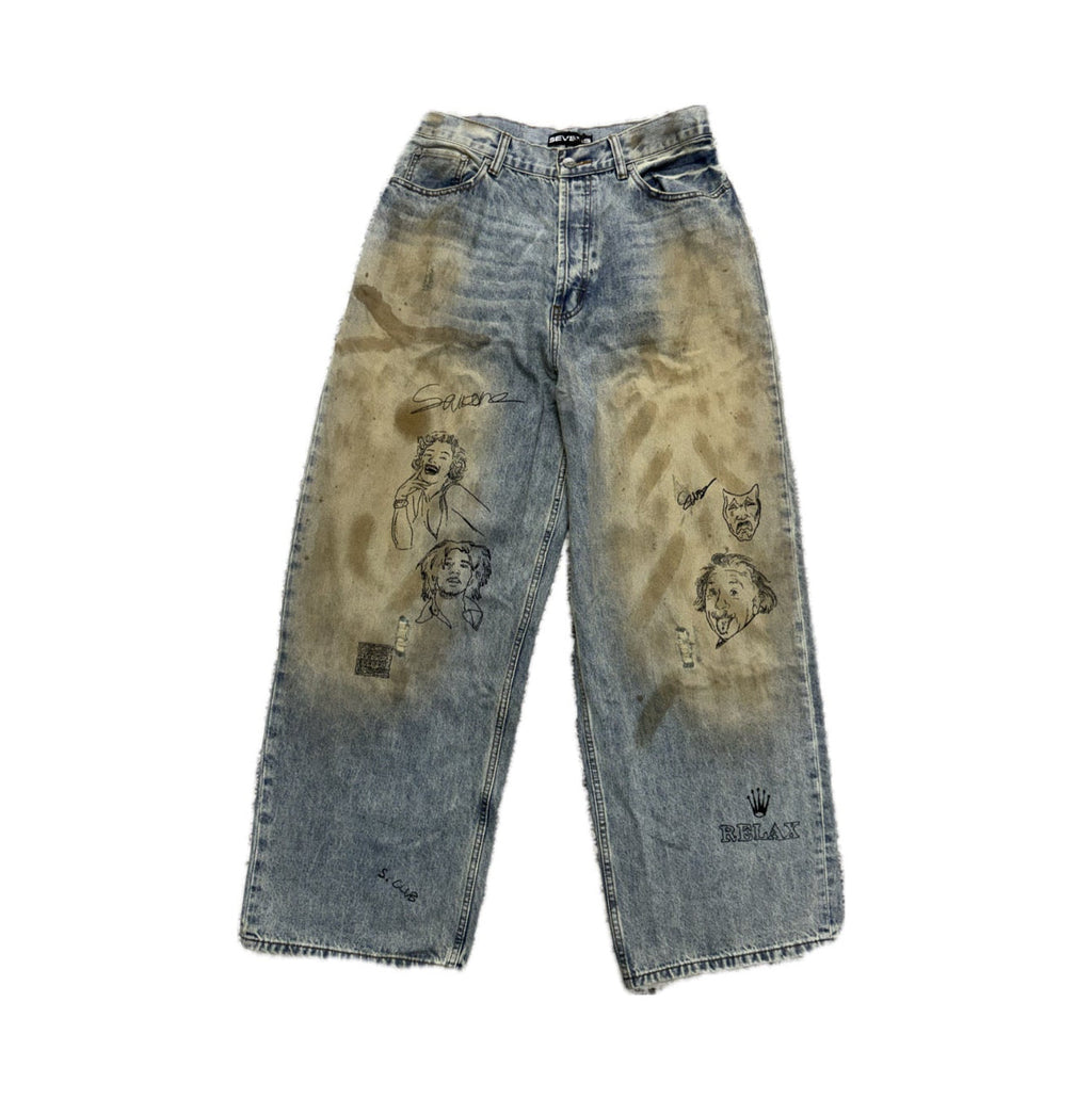 Triple 7 Scribble Denim