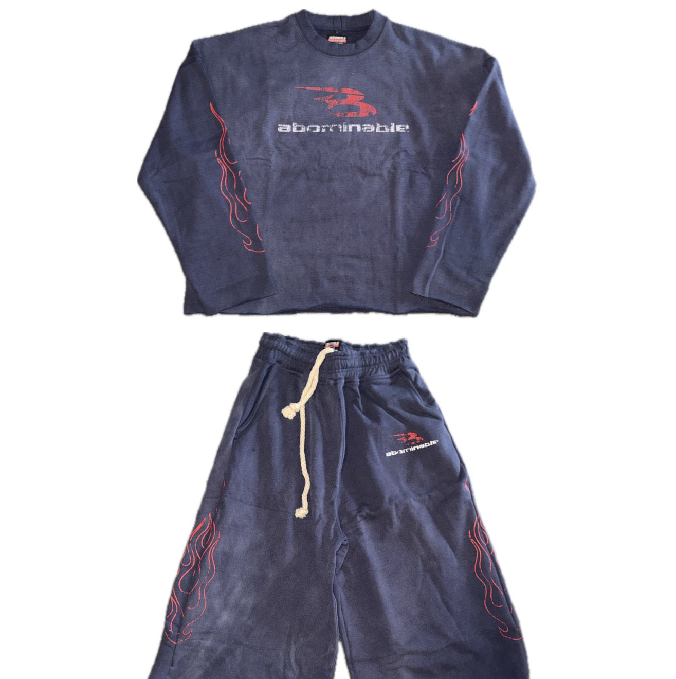 Abominable Navy Flame Short Set