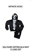 Solitaire Blk/Wht Cotton S Logo Set