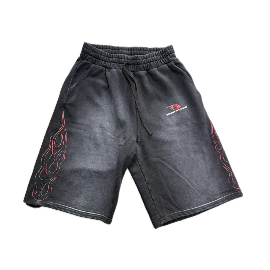 Abominable Flame Shorts Blk/Red