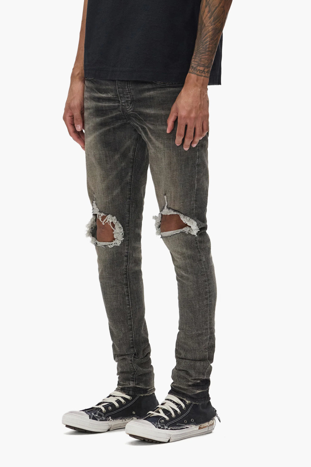 Purple Brand Grey Dirty Blowout Jean
