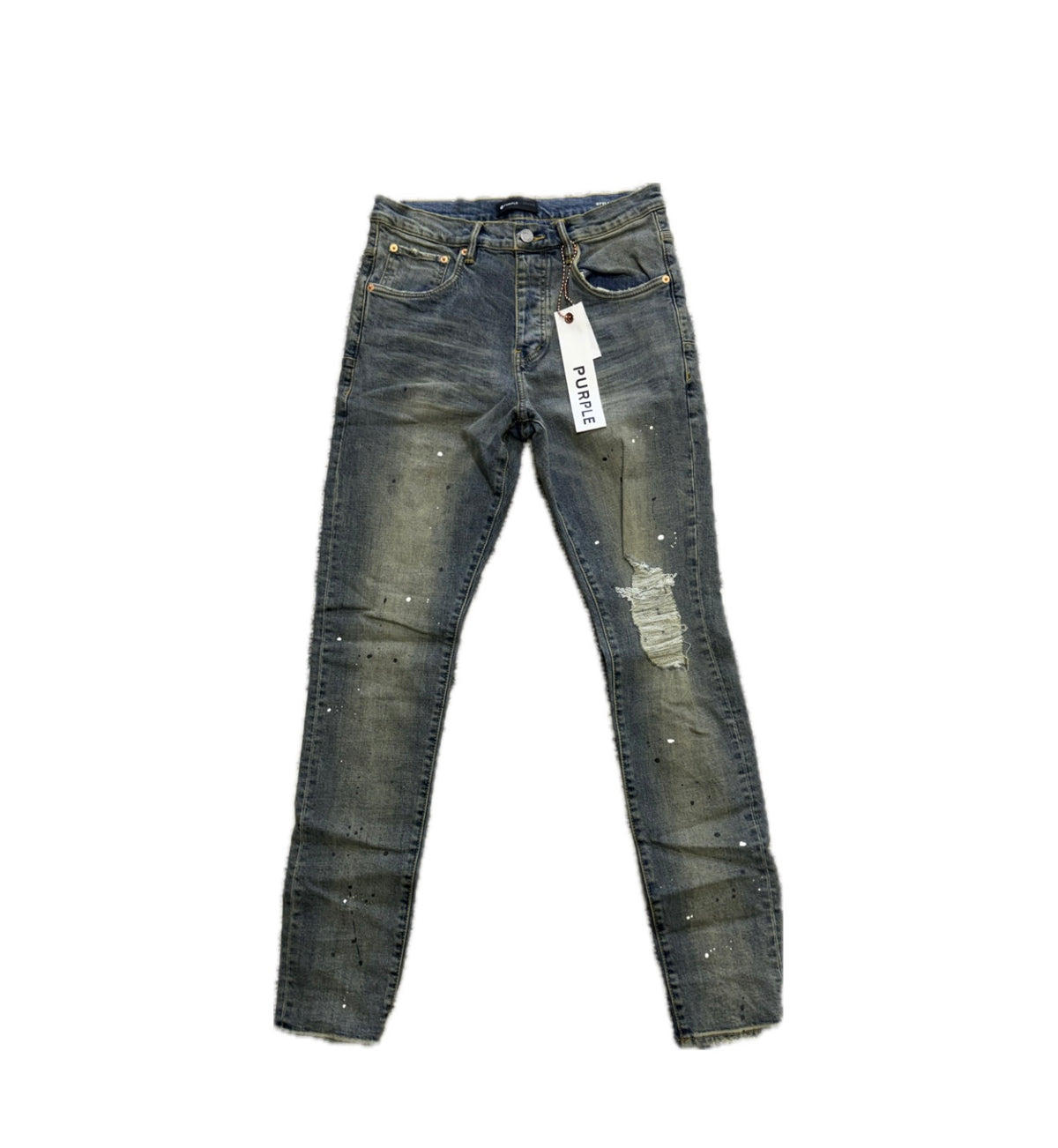 Purple Brand Indigo Oil Repair Jeans