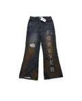 Forever Hungry Black Washed Studded Jeans
