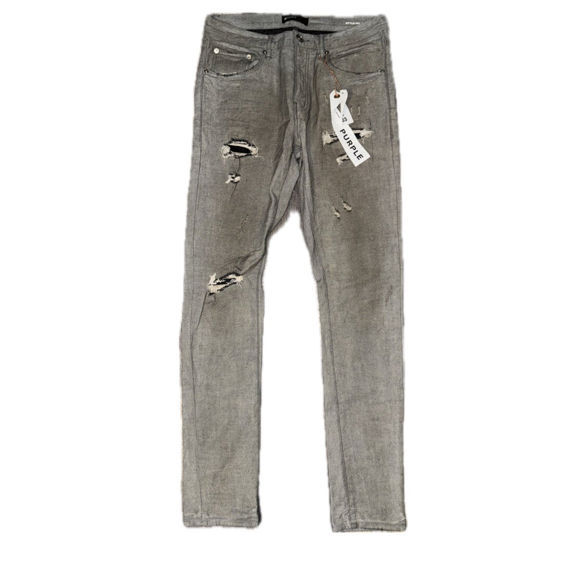 Purple Brand Grey Dirty Repair Jeans