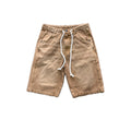 Sun Washed Khaki Denim Shorts